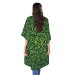 Green Irish Saint Patrick's Day Print Open Front Beach Cover Up