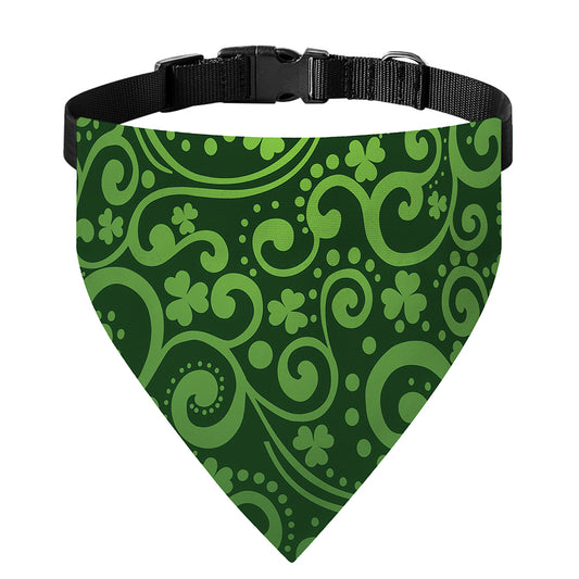 Green Irish Saint Patrick's Day Print Over The Collar Dog Bandana