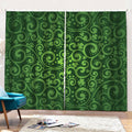 Green Irish Saint Patrick's Day Print Pencil Pleat Curtains