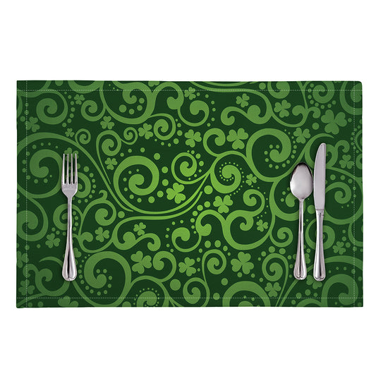 Green Irish Saint Patrick's Day Print Placemat