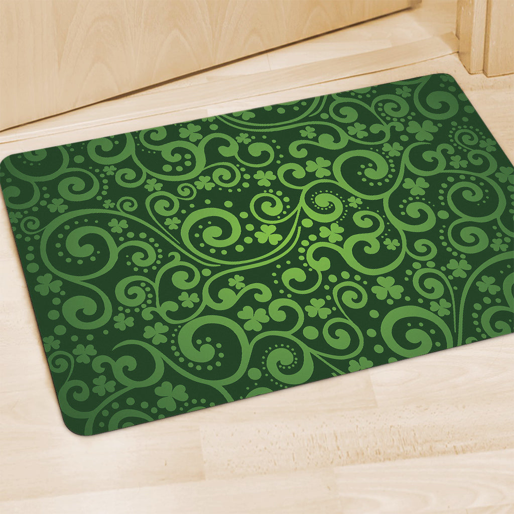 Green Irish Saint Patrick's Day Print Polyester Doormat