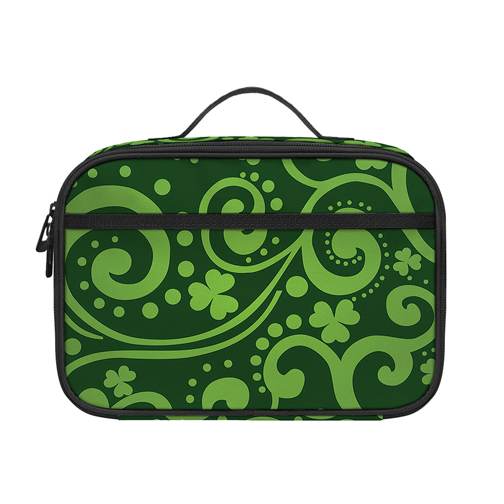 Green Irish Saint Patrick's Day Print Portable Lunch Bag