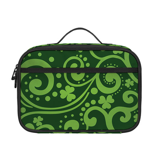 Green Irish Saint Patrick's Day Print Portable Lunch Bag