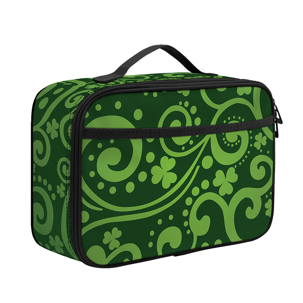 Green Irish Saint Patrick's Day Print Portable Lunch Bag