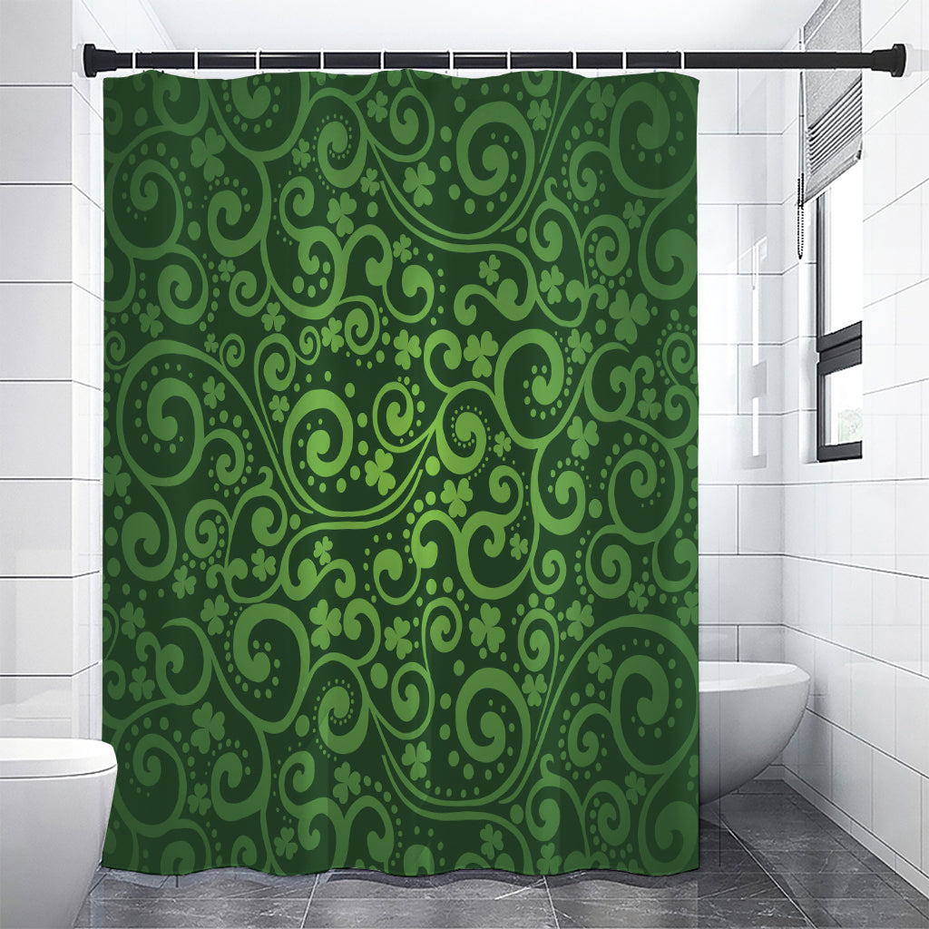Green Irish Saint Patrick's Day Print Premium Shower Curtain