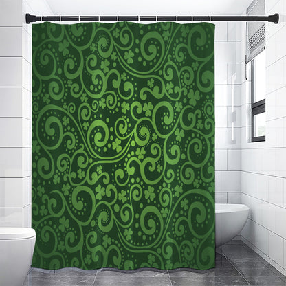 Green Irish Saint Patrick's Day Print Premium Shower Curtain