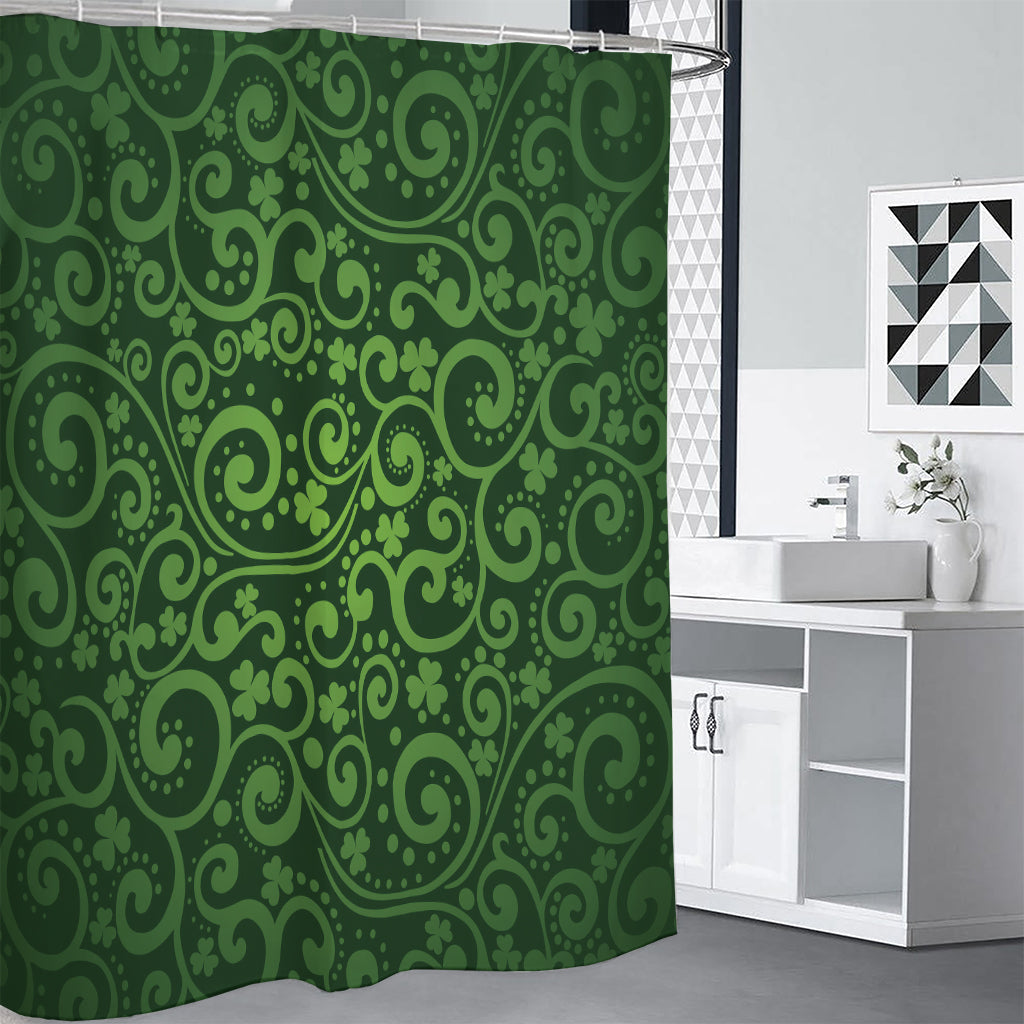 Green Irish Saint Patrick's Day Print Premium Shower Curtain