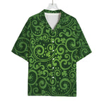 Green Irish Saint Patrick's Day Print Rayon Hawaiian Shirt
