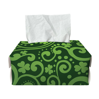 Green Irish Saint Patrick's Day Print Rectangle Tissue Box Cover