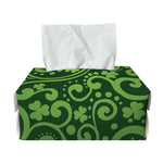 Green Irish Saint Patrick's Day Print Rectangle Tissue Box Cover