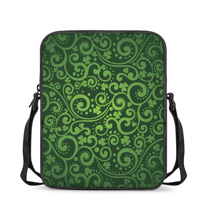 Green Irish Saint Patrick's Day Print Rectangular Crossbody Bag