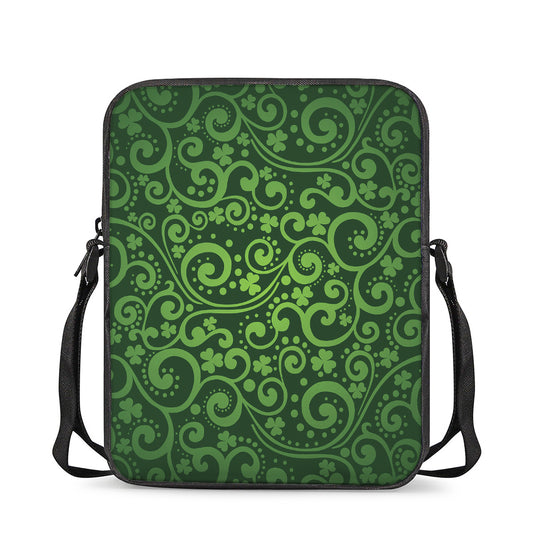 Green Irish Saint Patrick's Day Print Rectangular Crossbody Bag