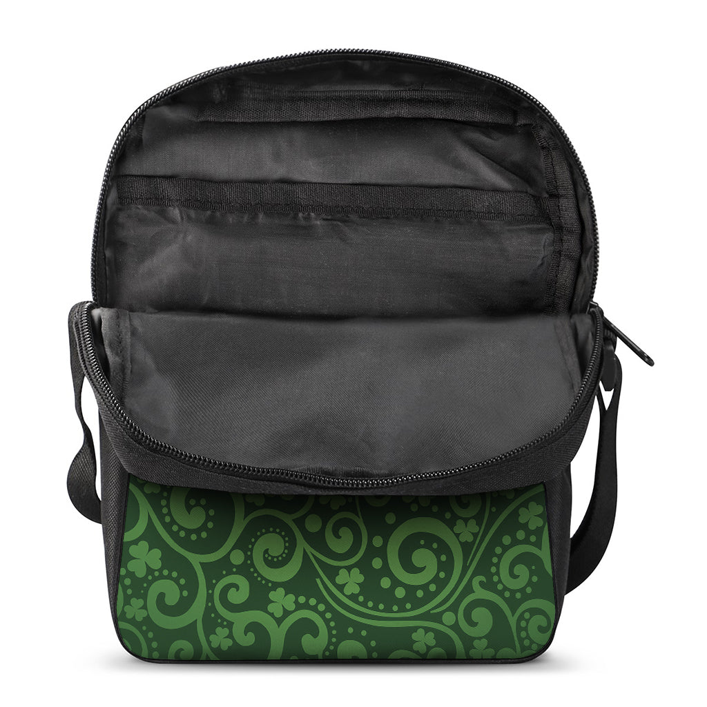 Green Irish Saint Patrick's Day Print Rectangular Crossbody Bag