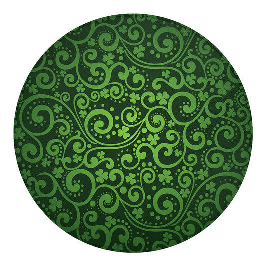 Green Irish Saint Patrick's Day Print Round Blanket