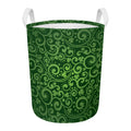 Green Irish Saint Patrick's Day Print Round Laundry Basket