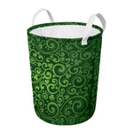 Green Irish Saint Patrick's Day Print Round Laundry Basket