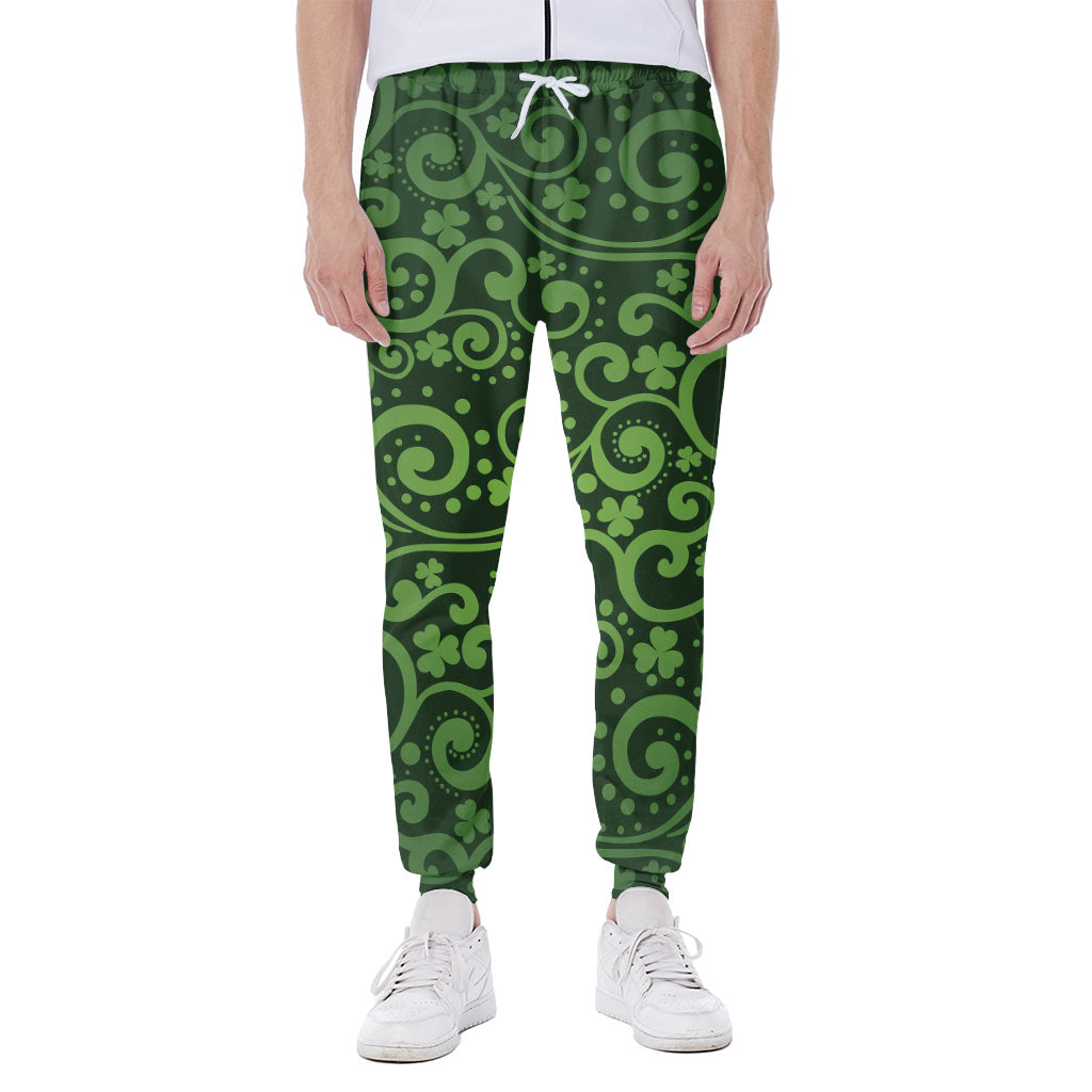 Green Irish Saint Patrick's Day Print Scuba Joggers