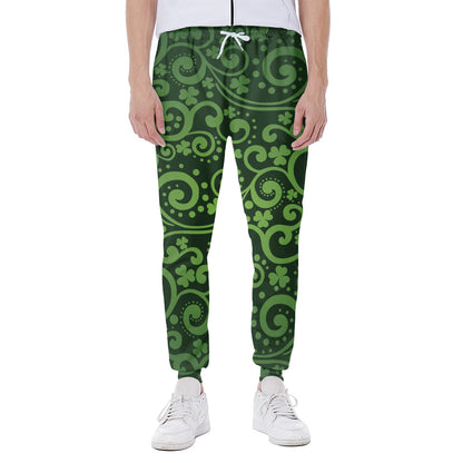 Green Irish Saint Patrick's Day Print Scuba Joggers