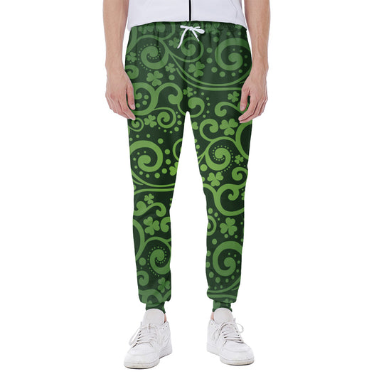 Green Irish Saint Patrick's Day Print Scuba Joggers