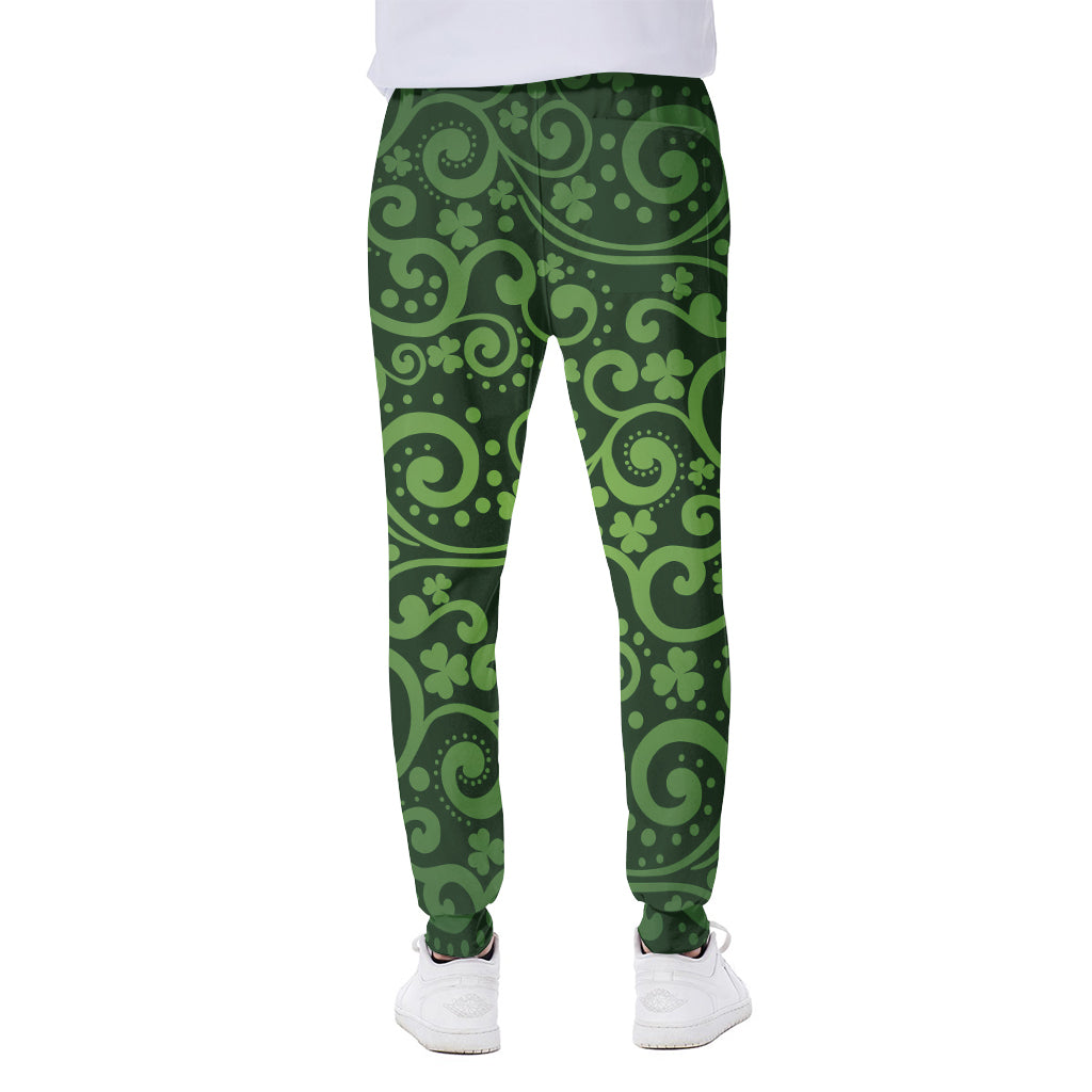 Green Irish Saint Patrick's Day Print Scuba Joggers