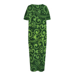 Green Irish Saint Patrick's Day Print Short Sleeve Long Nightdress