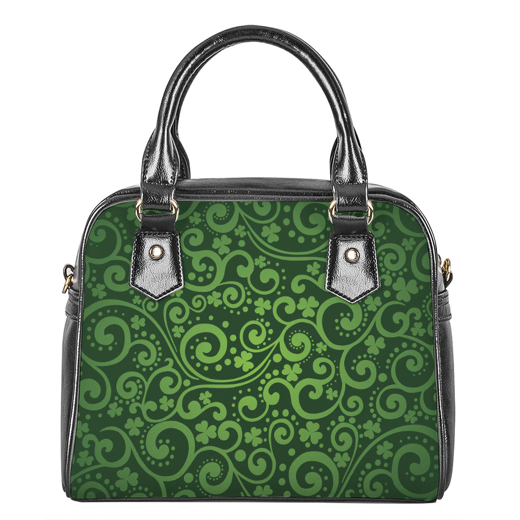 Green Irish Saint Patrick's Day Print Shoulder Handbag