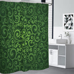 Green Irish Saint Patrick's Day Print Shower Curtain