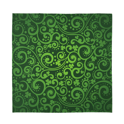 Green Irish Saint Patrick's Day Print Silk Bandana