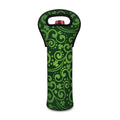Green Irish Saint Patrick's Day Print Single Neoprene Wine Tote