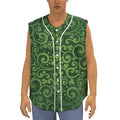 Green Irish Saint Patrick's Day Print Sleeveless Baseball Jersey