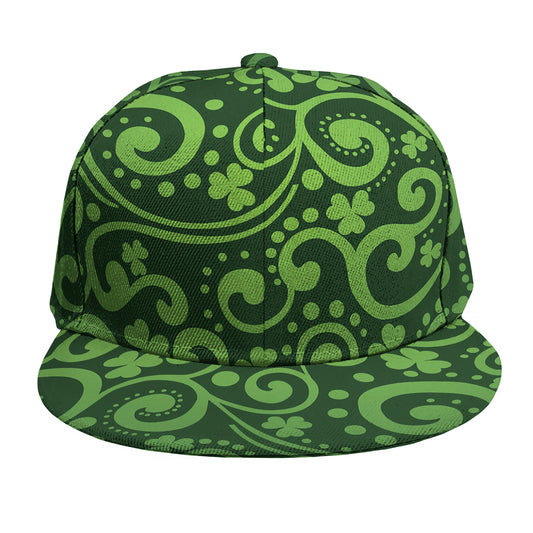 Green Irish Saint Patrick's Day Print Snapback Cap