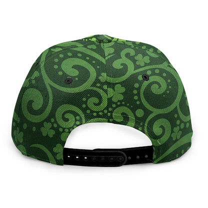 Green Irish Saint Patrick's Day Print Snapback Cap
