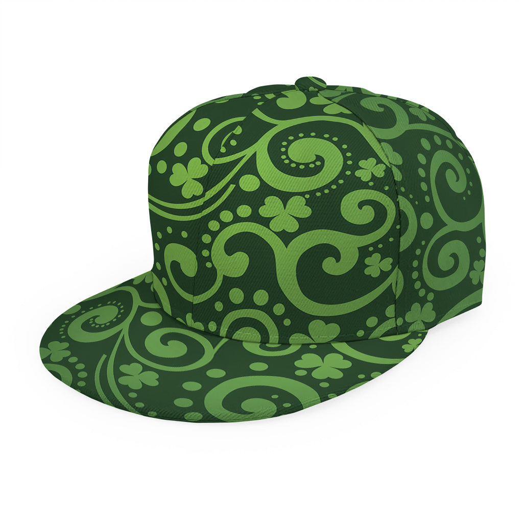 Green Irish Saint Patrick's Day Print Snapback Cap