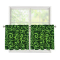 Green Irish Saint Patrick's Day Print Tier Curtains