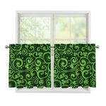 Green Irish Saint Patrick's Day Print Tier Curtains