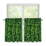 Green Irish Saint Patrick's Day Print Tier Curtains