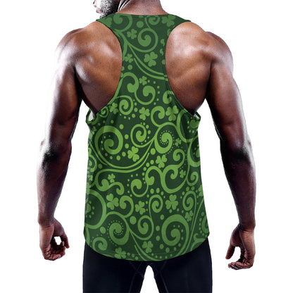 Green Irish Saint Patrick's Day Print Training Tank Top