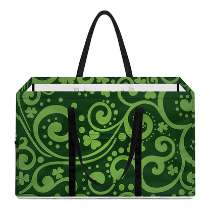 Green Irish Saint Patrick's Day Print Utility Tote Bag