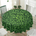 Green Irish Saint Patrick's Day Print Waterproof Round Tablecloth