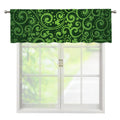 Green Irish Saint Patrick's Day Print Window Valance