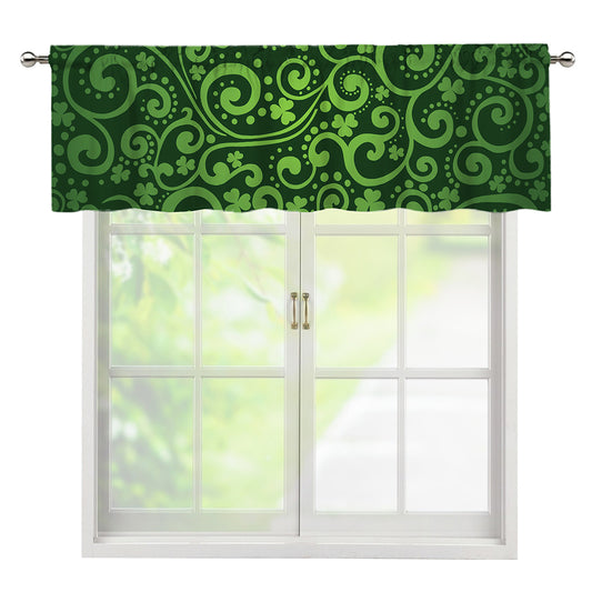 Green Irish Saint Patrick's Day Print Window Valance