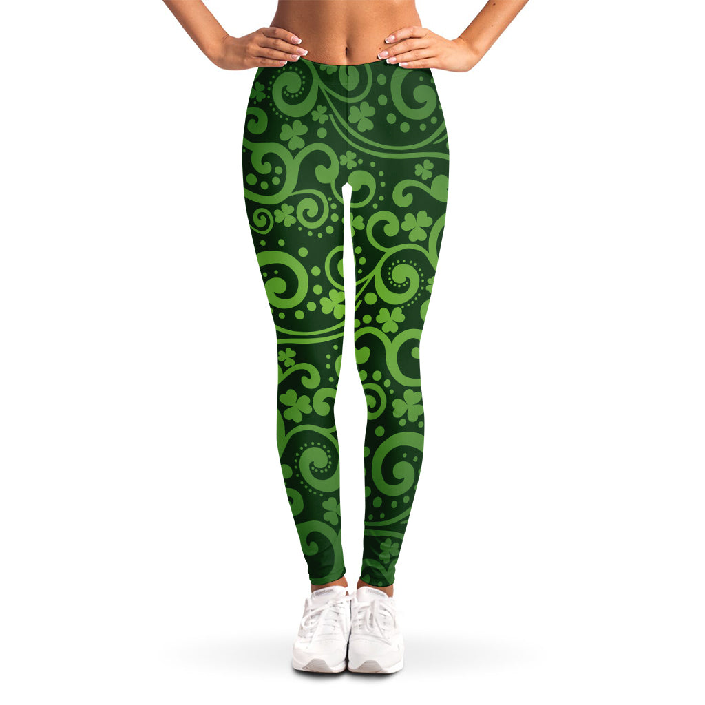 Green Irish Saint Patrick's Day Print Women's Leggings