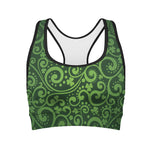 Green Irish Saint Patrick's Day Print Women's Sports Bra
