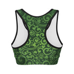 Green Irish Saint Patrick's Day Print Women's Sports Bra