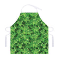 Green Ivy Leaf Pattern Print Adjustable Apron