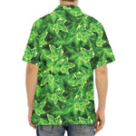 Green Ivy Leaf Pattern Print Aloha Shirt