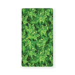 Green Ivy Leaf Pattern Print Baby Crib Sheet