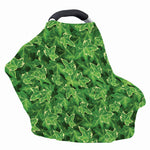 Green Ivy Leaf Pattern Print Baby Seat Cover