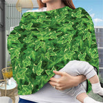 Green Ivy Leaf Pattern Print Baby Seat Cover