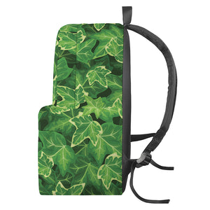 Green Ivy Leaf Pattern Print Backpack